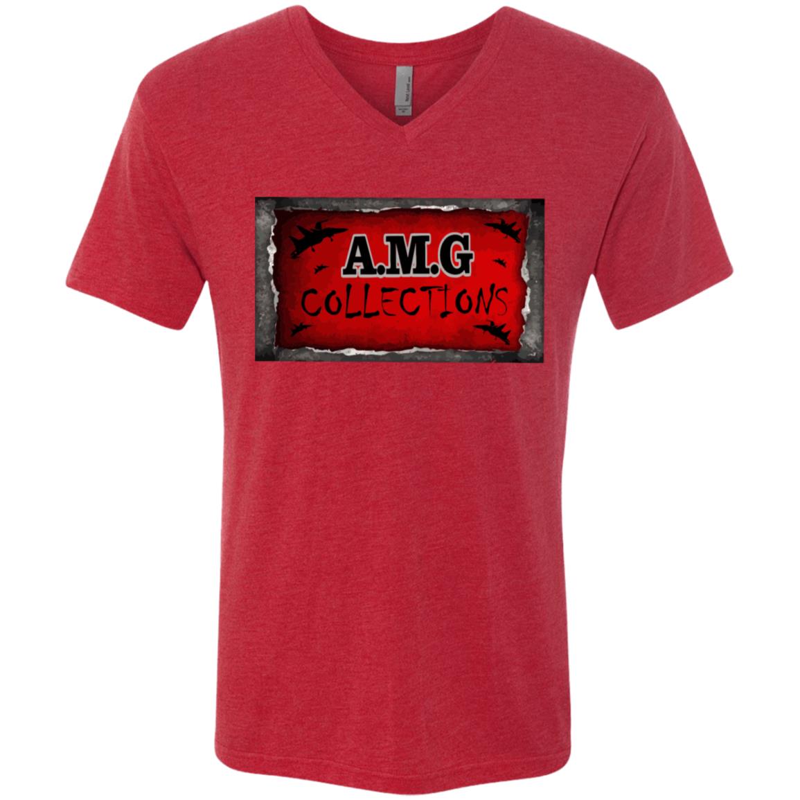 AMG COLL FLY Men's Triblend V-Neck T-Shirt