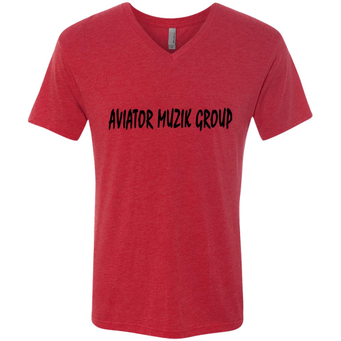 AVIATOR MUZIK Men's Triblend V-Neck T-Shirt