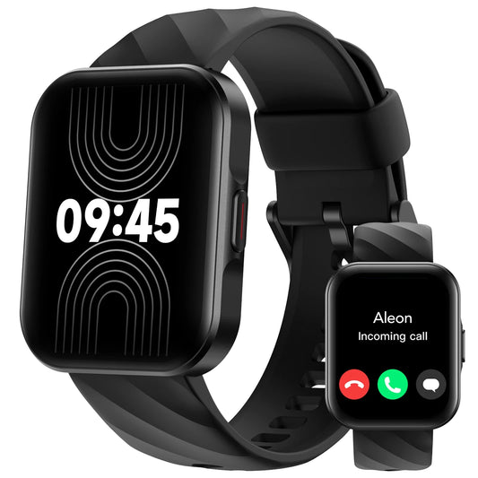 Smartwatch 1.91" HD Display Bluetooth Answer Make Calls Heart Rate Sleep Monitor Fitness Tracker Black