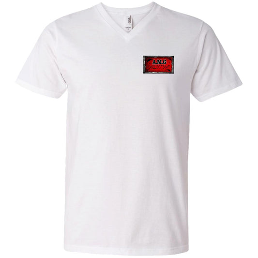 AMG COLL  Men's Printed V-Neck T-Shirt