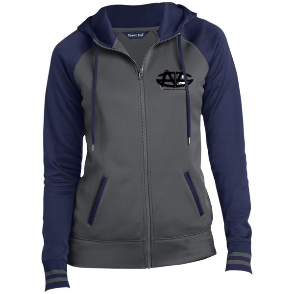 AMG Ladies' Moisture Wick Full-Zip Hooded Jacket