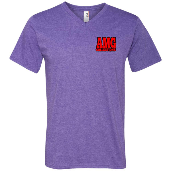 AMG COLLECTIONS Men's Printed V-Neck T-Shirt