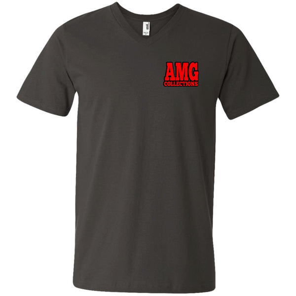 AMG COLLECTIONS Men's Printed V-Neck T-Shirt