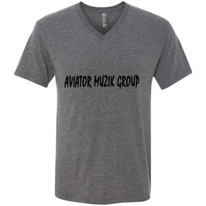 AVIATOR MUZIK Men's Triblend V-Neck T-Shirt