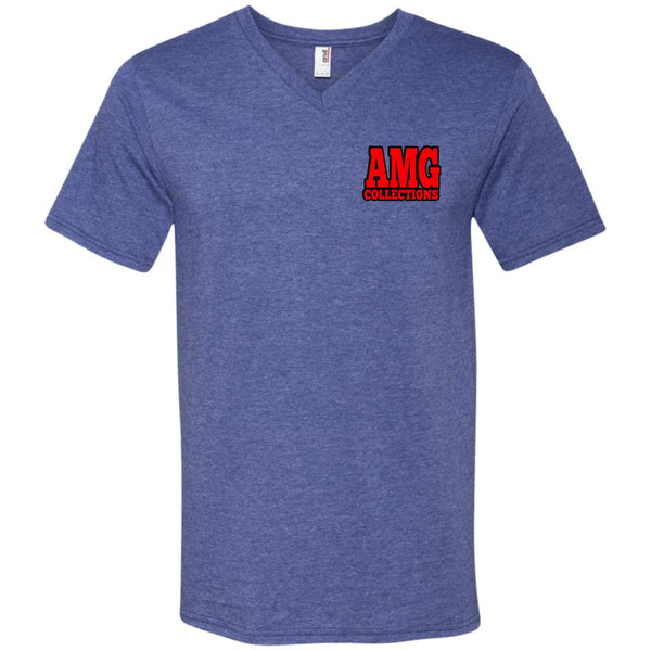 AMG COLLECTIONS Men's Printed V-Neck T-Shirt