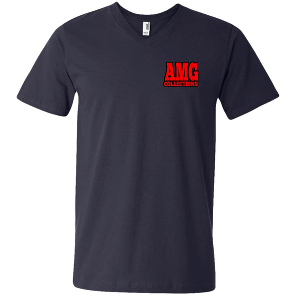 AMG COLLECTIONS Men's Printed V-Neck T-Shirt