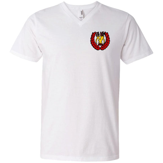 AMG FLY LIFE Men's Printed V-Neck T-Shirt