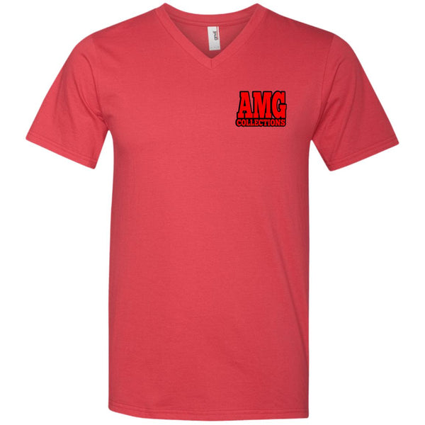 AMG COLLECTIONS Men's Printed V-Neck T-Shirt