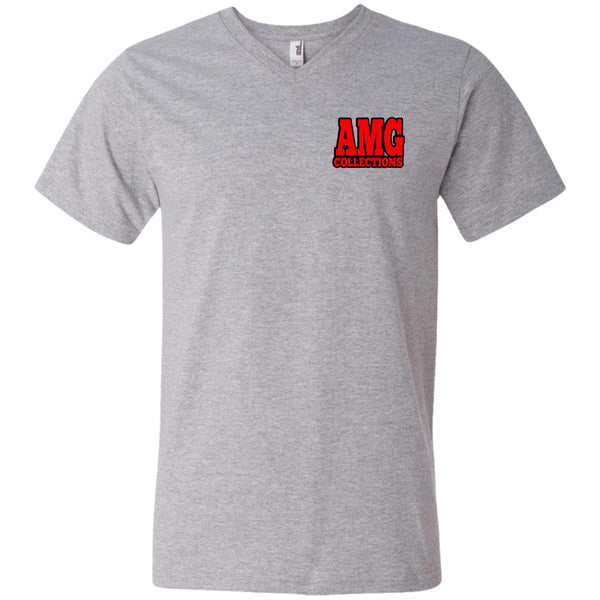 AMG COLLECTIONS Men's Printed V-Neck T-Shirt