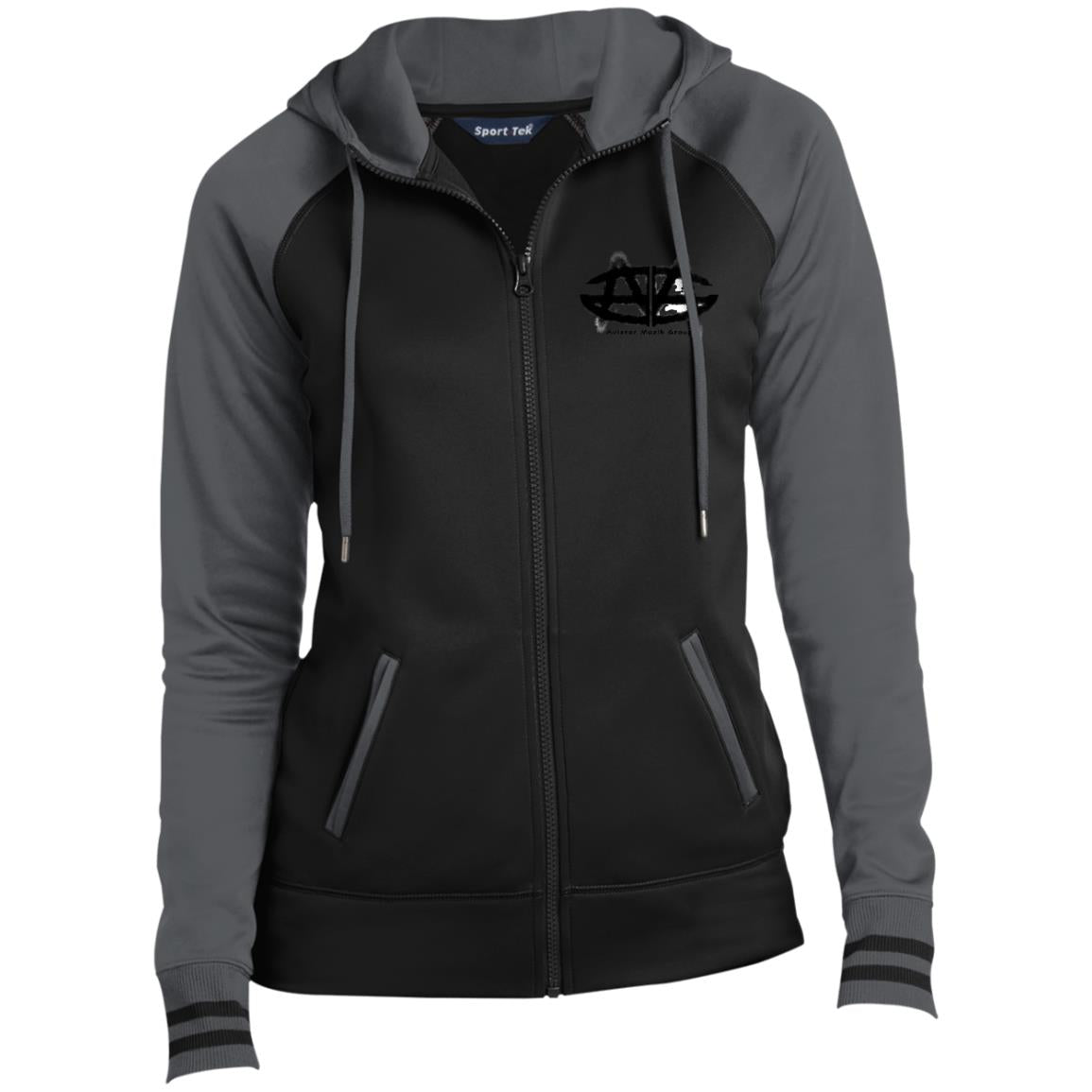 AMG Ladies' Moisture Wick Full-Zip Hooded Jacket