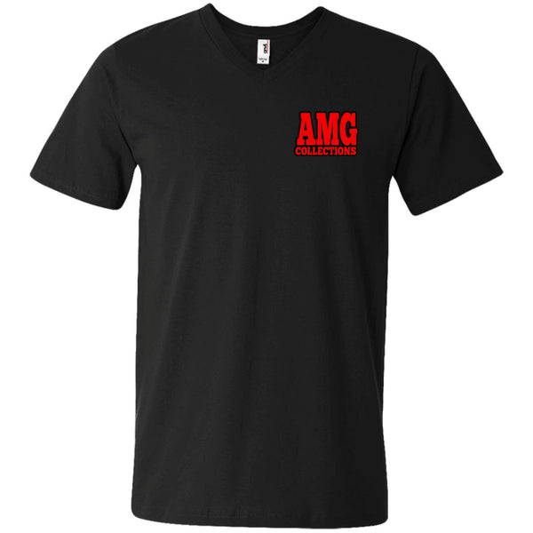 AMG COLLECTIONS Men's Printed V-Neck T-Shirt